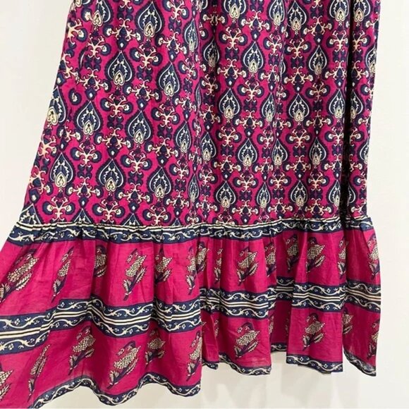 NWT - Emerson Fry India Collection Organic Cotton Pink Indigo Maxi Sundress XS/S - Picture 6 of 8